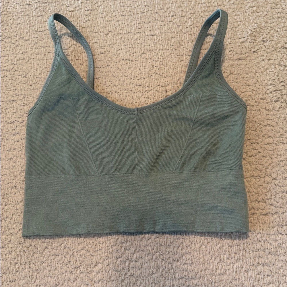 Green Cropped Tank Top Size S